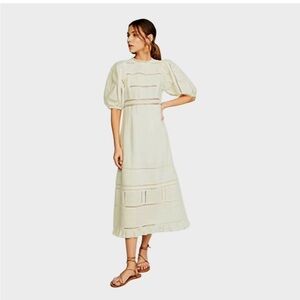 Elegant Cream Midi Dress